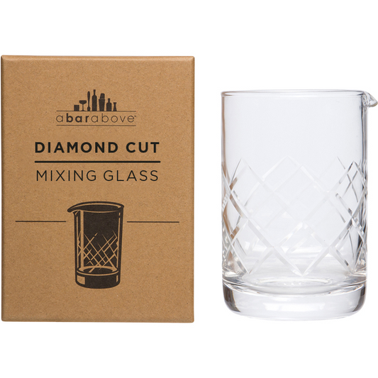 Diamond Cut Cocktail Mixing Glass