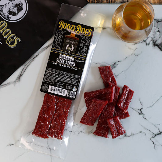 Snack Size: Bourbon Infused Jerky Style Steak Strips