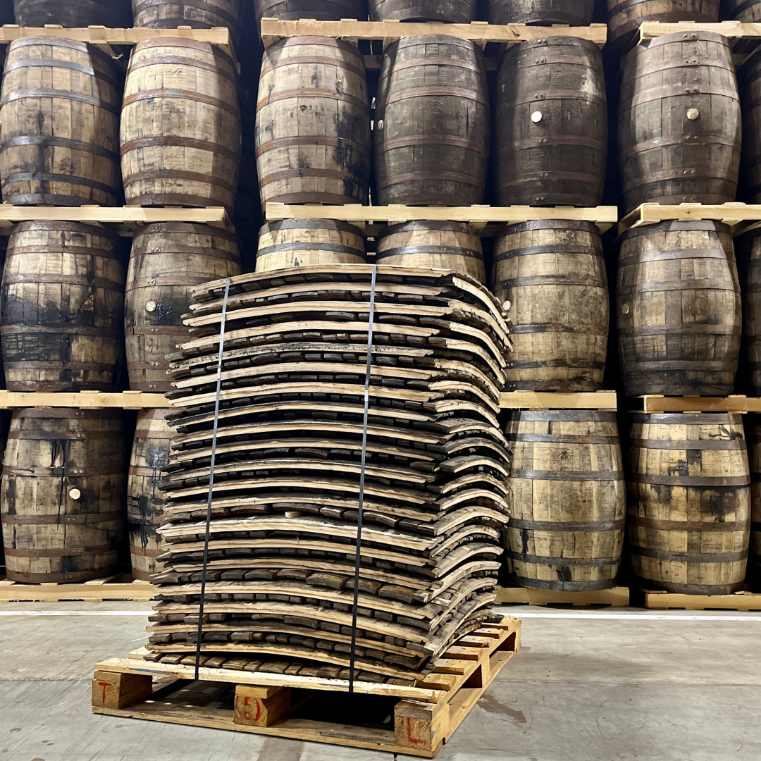 Bourbon/Whiskey Barrel Staves - Half Pallet Quantity
