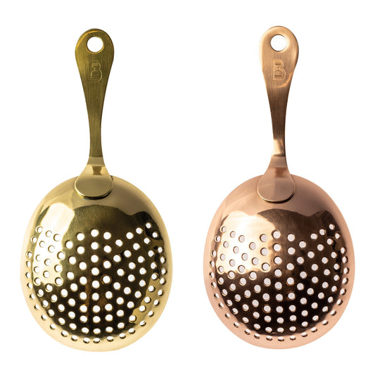 100% Copper and 100% Brass Julep Strainers