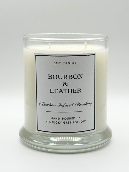 Bourbon & Leather Soy Candle
