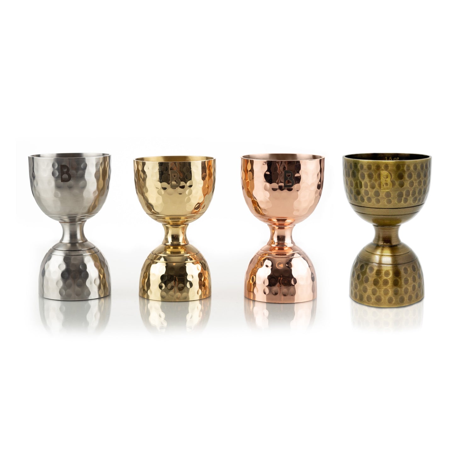 Hammered Bell Jiggers | Precision Cocktail Measuring
