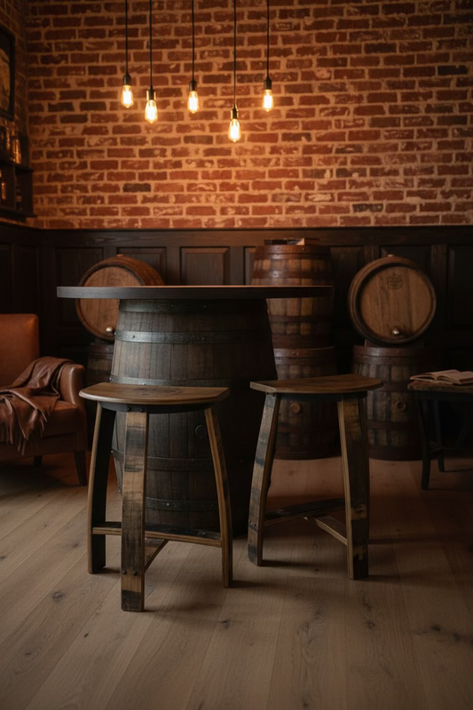 Bourbon Barrel Stool-Custom finishes available.