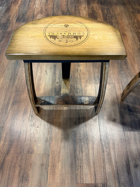 Bourbon Barrel Stool-Custom finishes available.