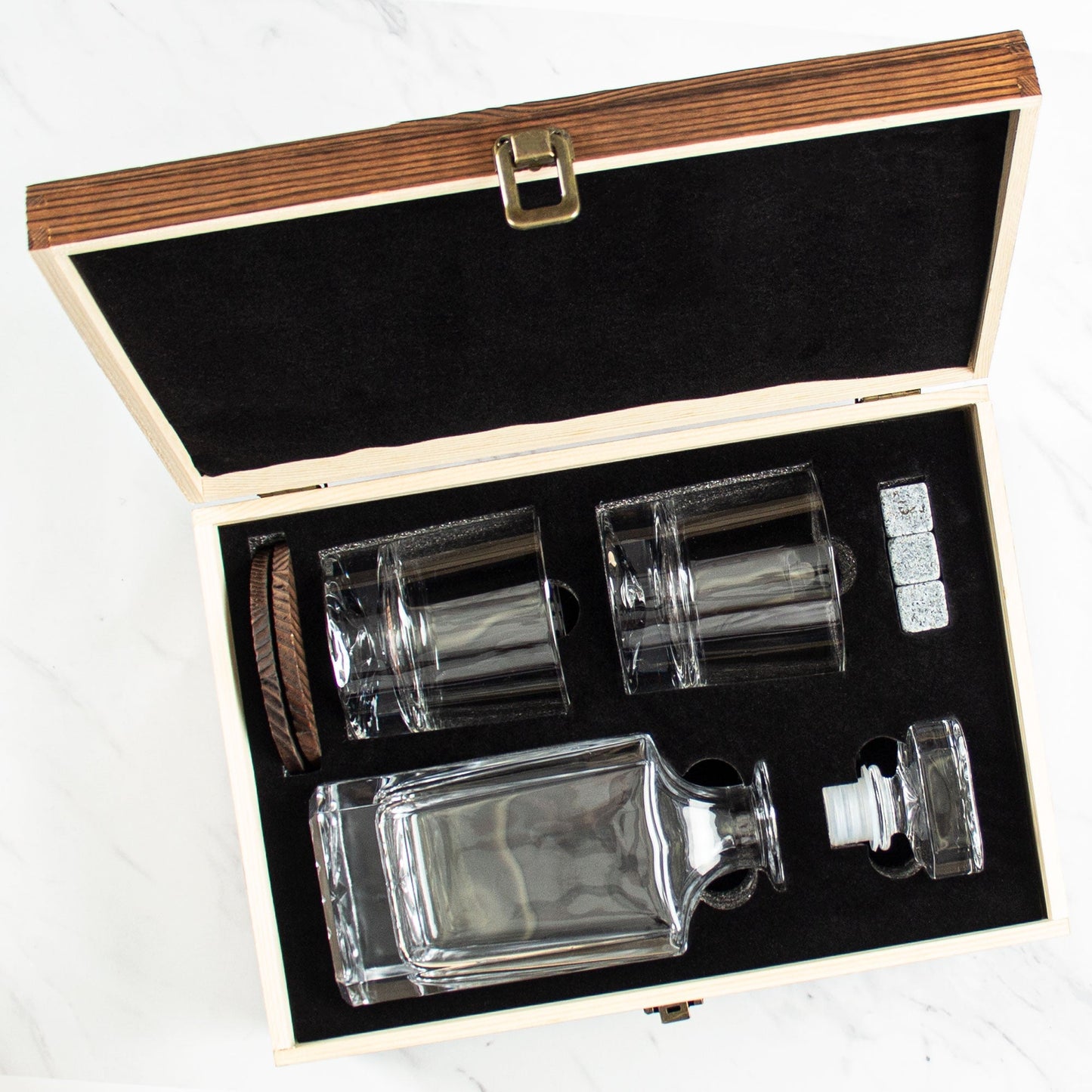 Add Your Logo - Classic Decanter Set In Wood Box