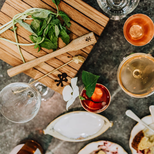 Bourbon Barrel Stave Cutting Board: Square