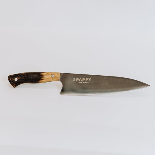 Chef Knife With Custom Barrel Stave Handle