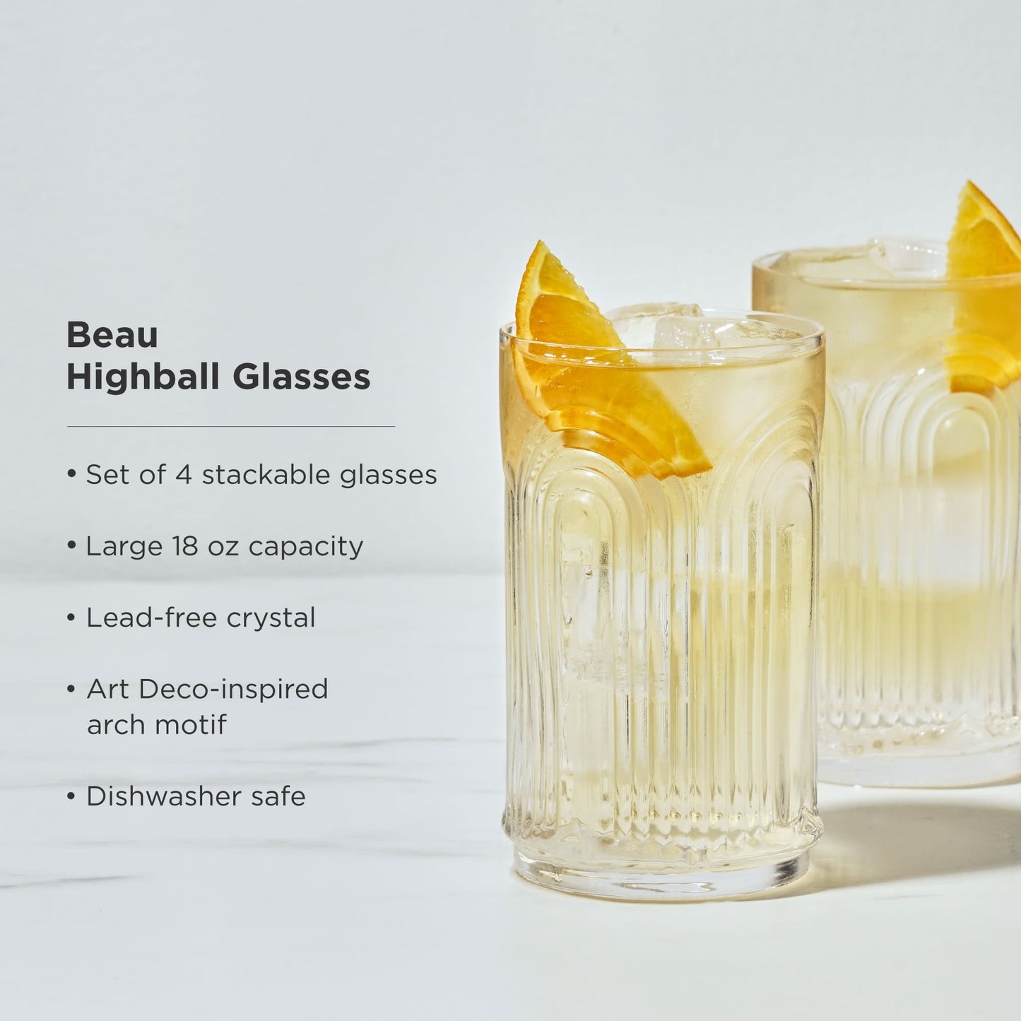 Beau Highball Glasses