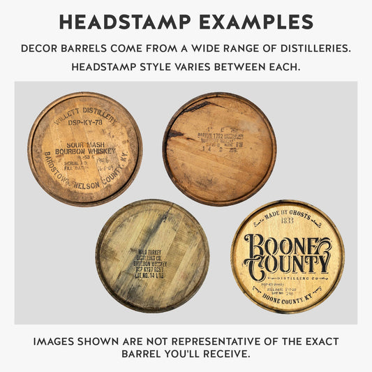 Furniture / Decoration Grade Whiskey Barrel - Headstamp