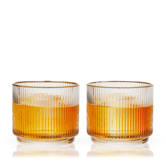 Meridian Crystal Lowball Tumblers Set of 2