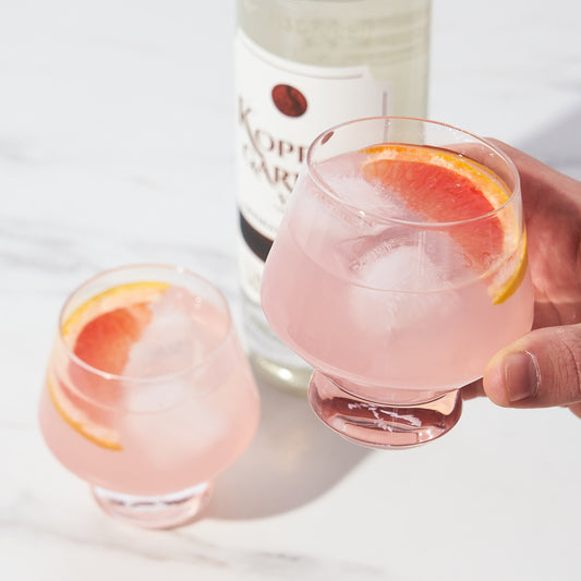 Raye Footed Crystal Punch Glasses Set of 2