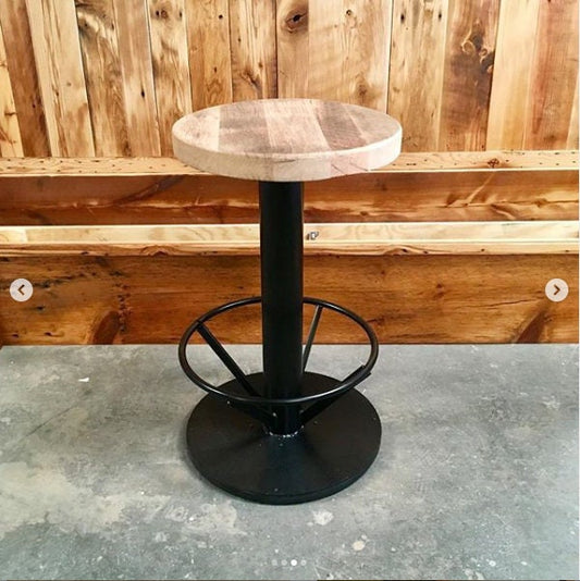 Pedestal barstool - Center Column Bar stool with swivel upgrade available - Bolt down style industrial pedestal bar stools