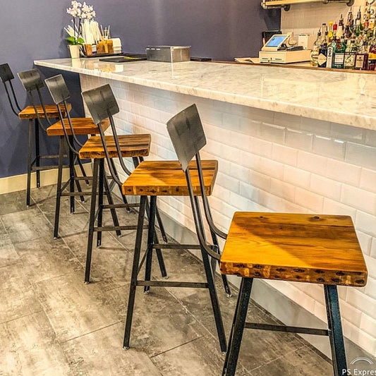 Bar Stools With Backs, Counter Height Stools, Industrial Bar Stools, THE BREW HAUS, Rustic Bar Stools With Back, Modern Farmhouse Bar Stools