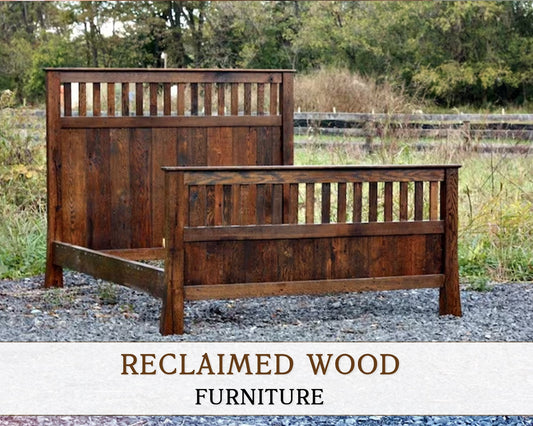 Mission Style Bed, Mission Furniture, Reclaimed Oak Bed, Mission Bed Frame, Bedroom Furniture, Solid Wood Bed Frame, Farmhouse Bed, Rustic