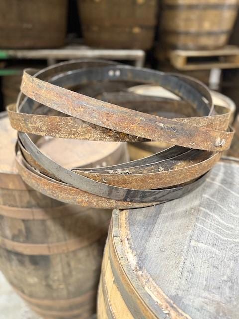 Reclaimed Bourbon Whiskey Barrel Hoops/Bands