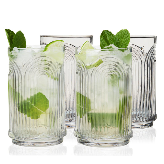 Beau Highball Glasses, Set of 4
