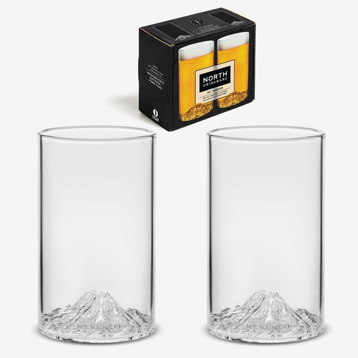 Mt. Rainier Pint Set of 2