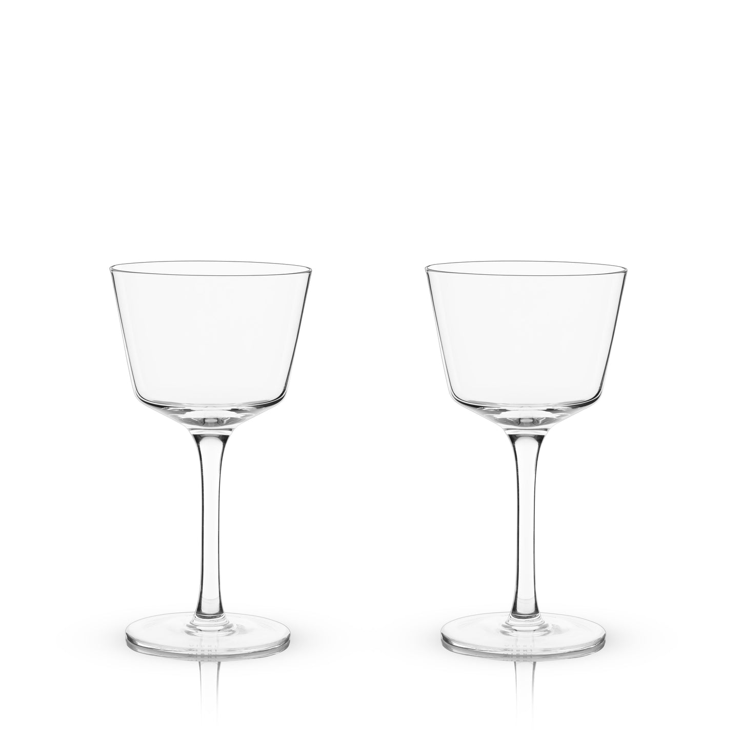 Raye Angled Crystal Nick & Nora Glasses Set of 2