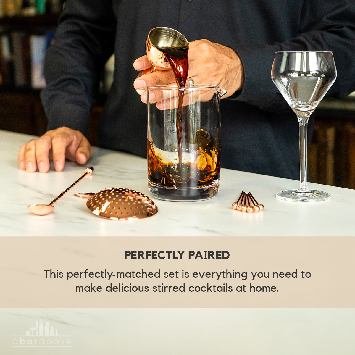 Copper 10-Piece Stirred Craft Cocktail Set