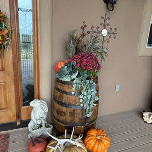 Authentic Whiskey Barrel Planter