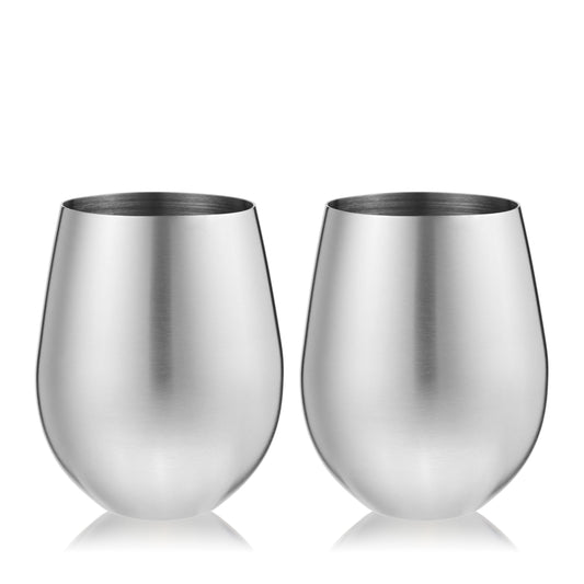 Stainless Steel Wine Tumblers Set of 2