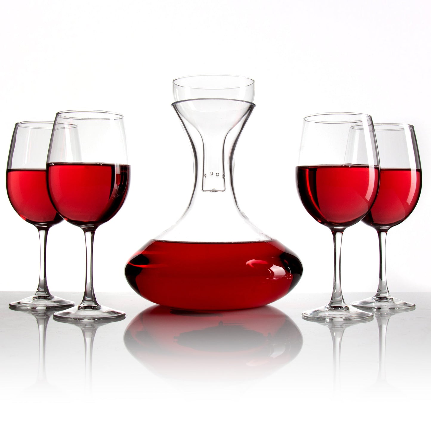 Flat Top 64oz Wine Decanter - With Optional Glasses