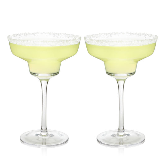 Raye Angled Crystal Margarita Glasses Set of 2