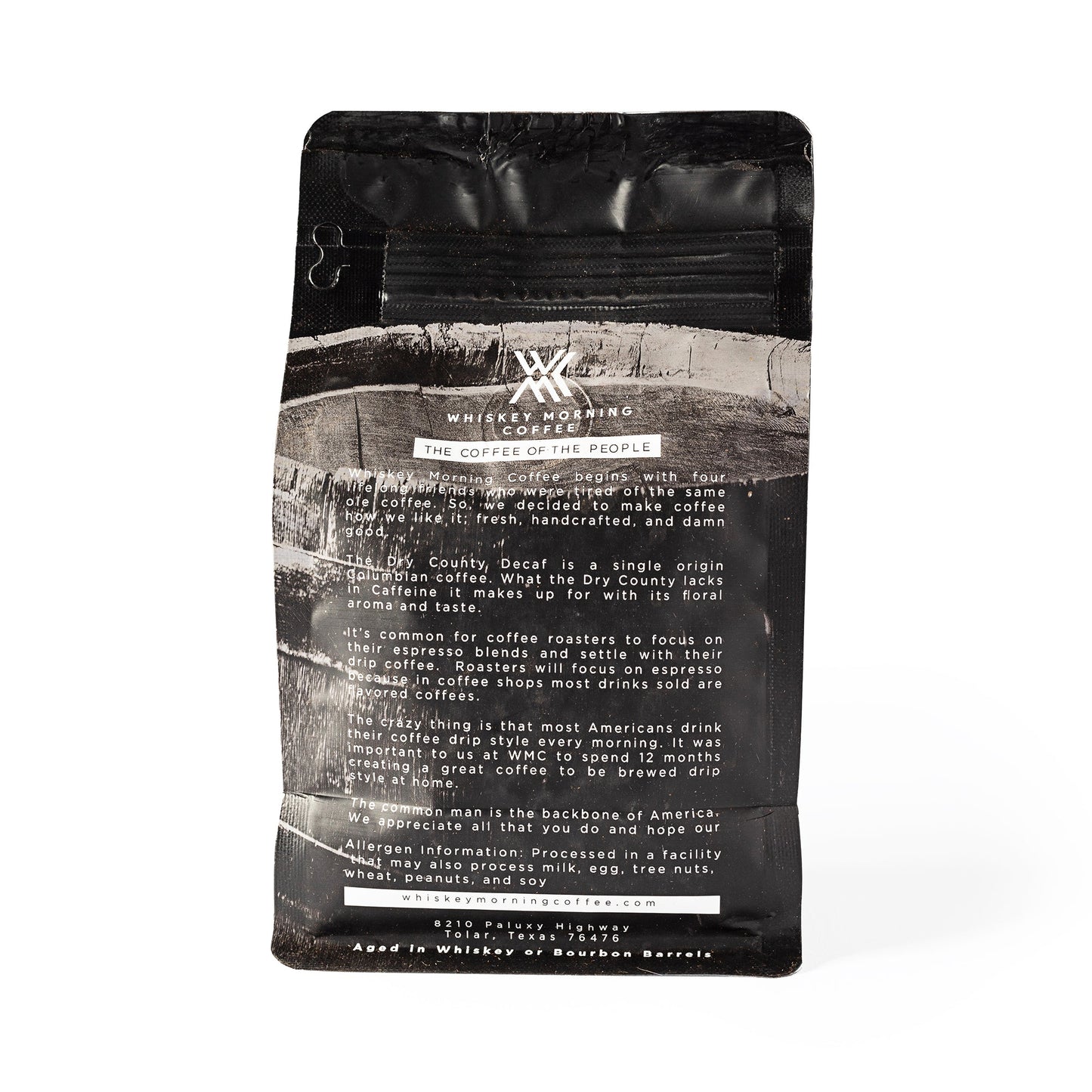 Bourbon Barrel Aged Decaf Coffee