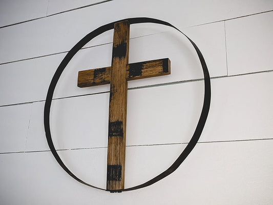 Barrel Stave and hoop cross