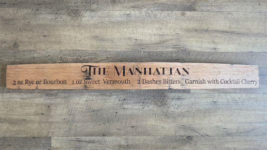 Drink Recipe Barrel Stave