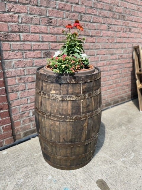 Authentic Whiskey Barrel Planter