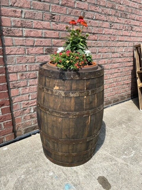 Authentic Whiskey Barrel Planter