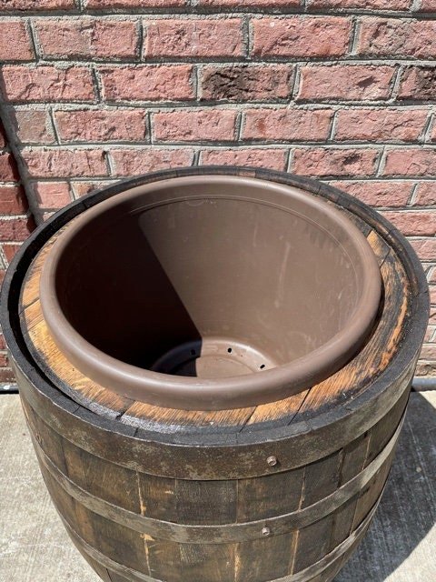 Authentic Whiskey Barrel Planter