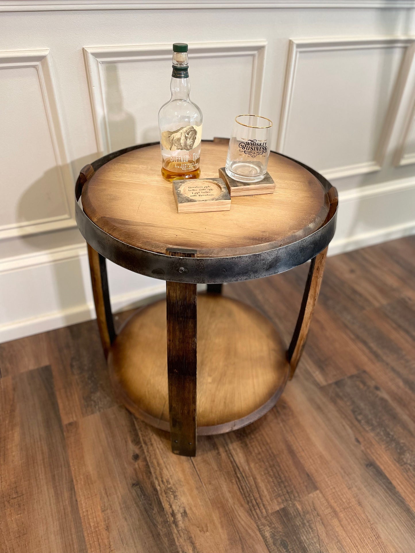 Bourbon Barrel End Table