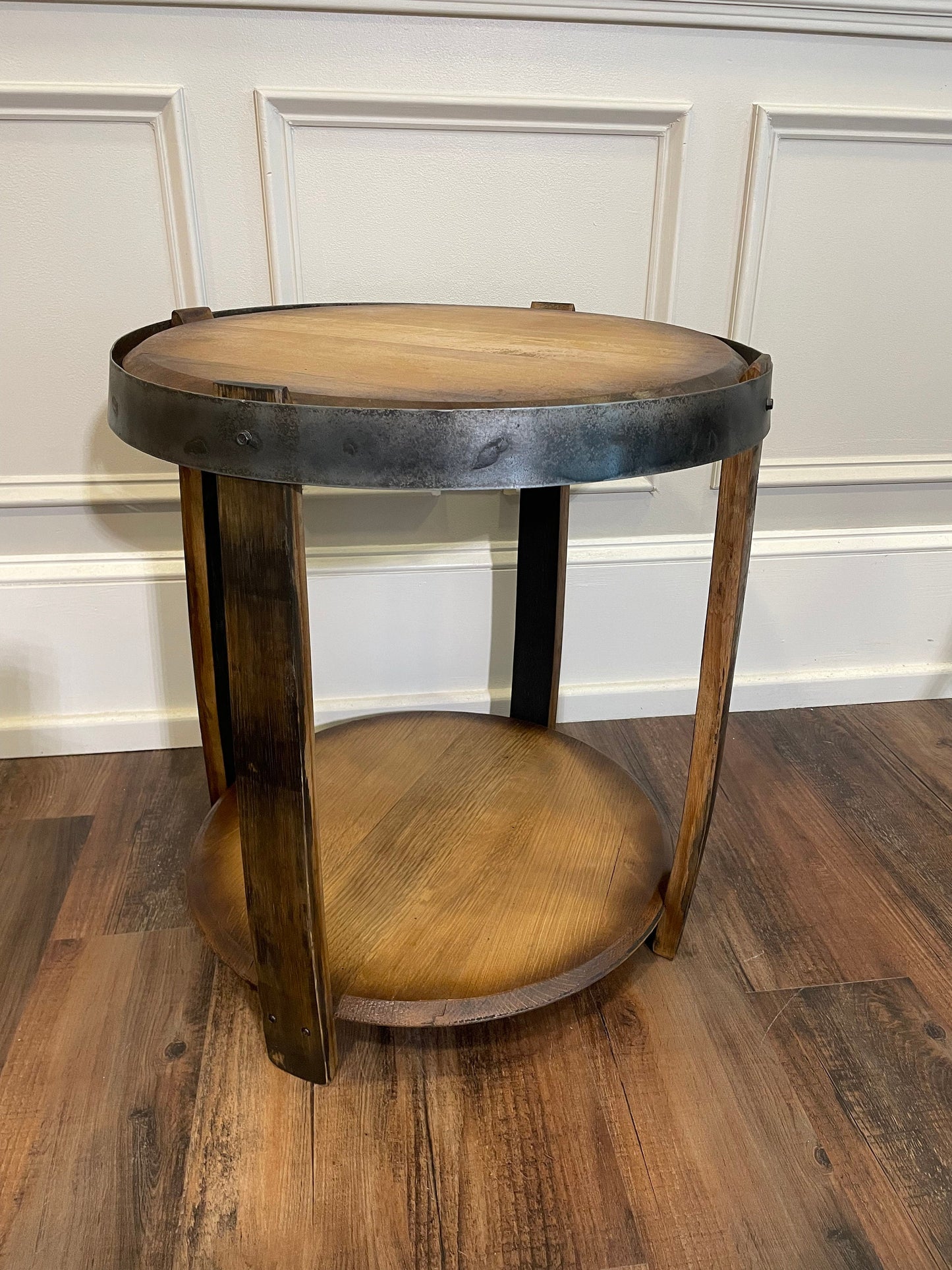 Bourbon Barrel End Table