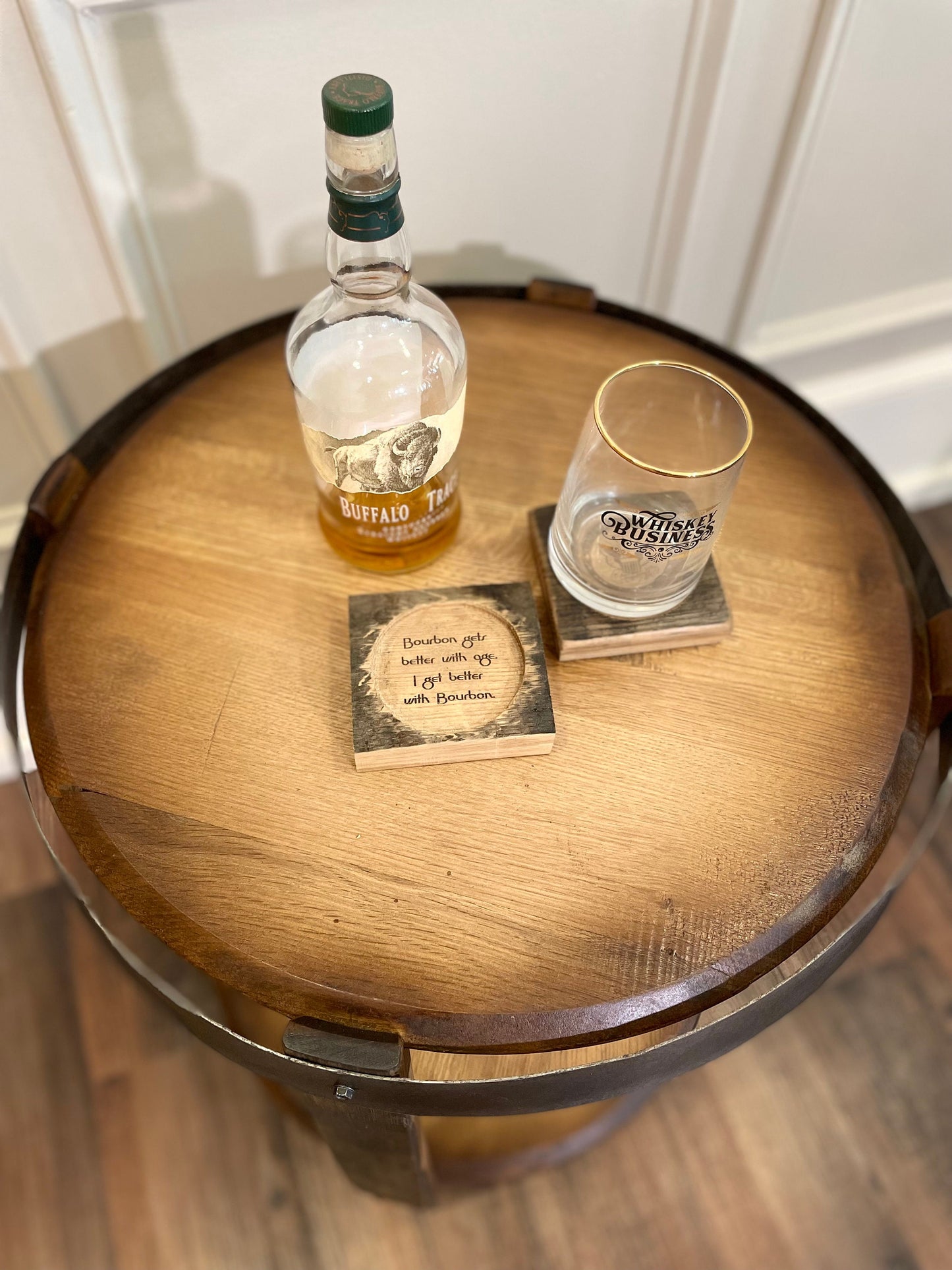 Bourbon Barrel End Table