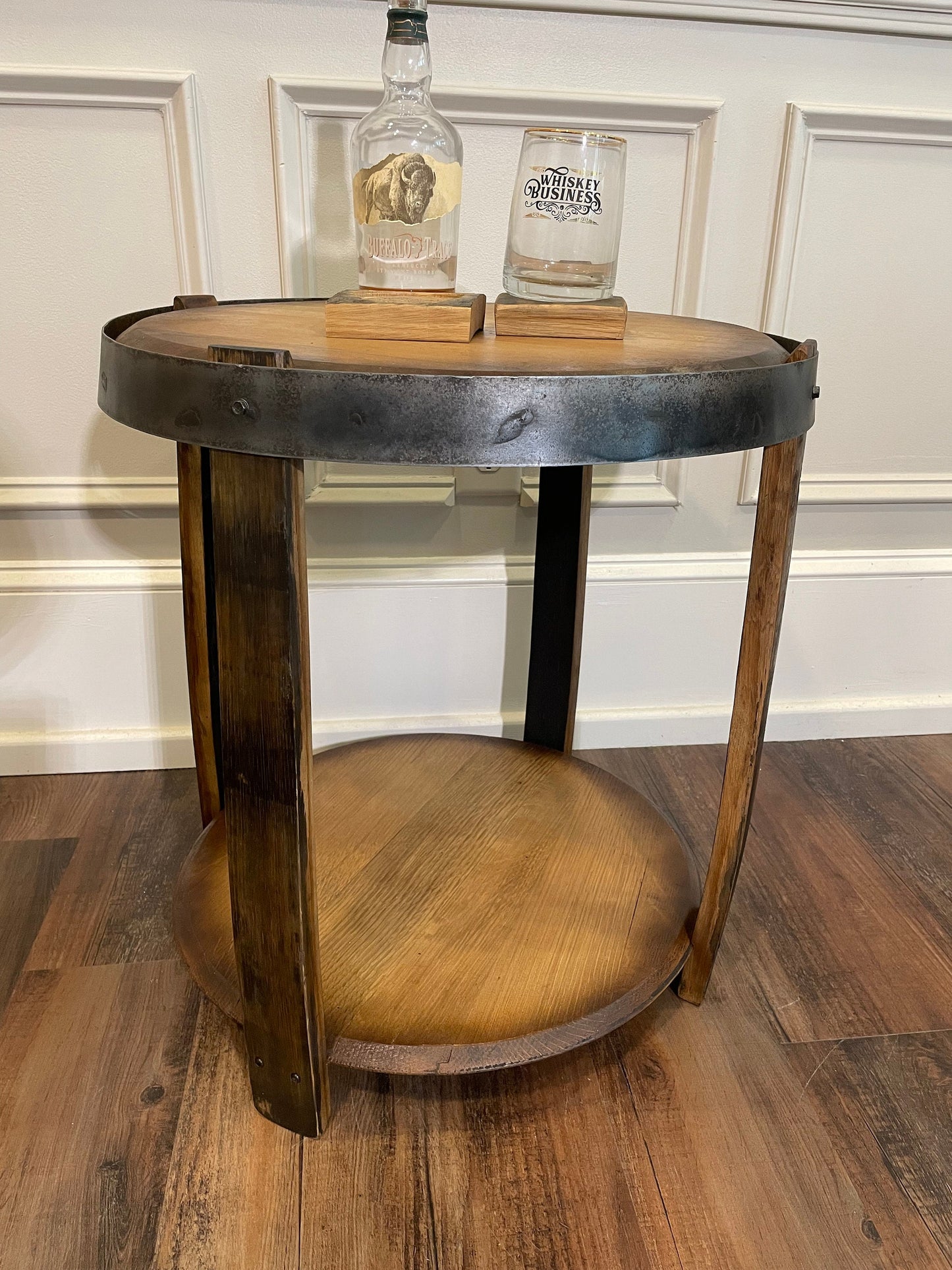 Bourbon Barrel End Table