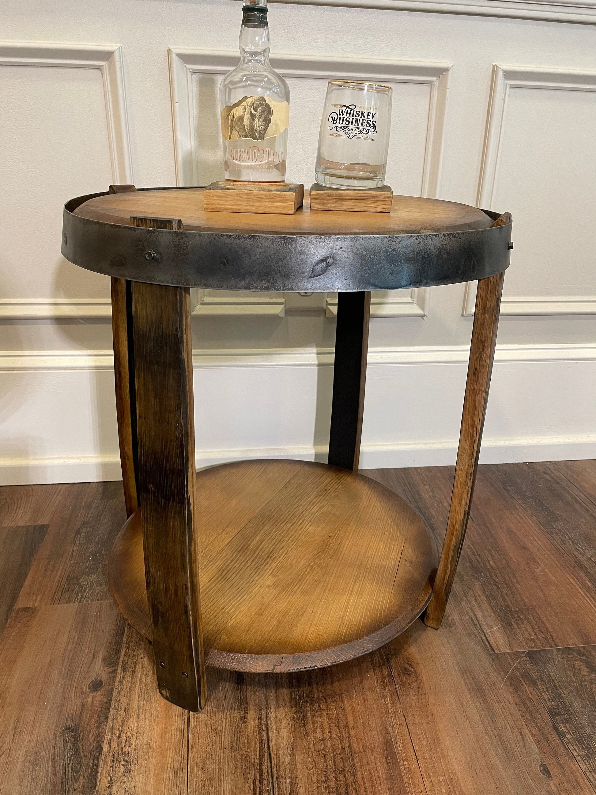 Bourbon Barrel End Table