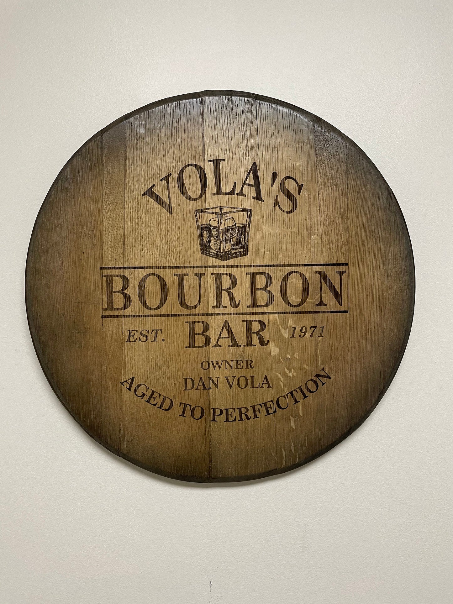 Bourbon Barrel End Table