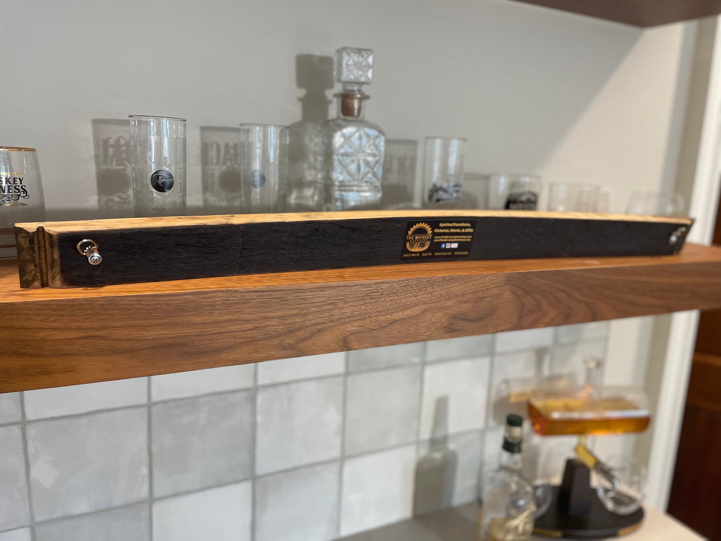 Custom Laser Engraved Beach House Bourbon Barrel Staves