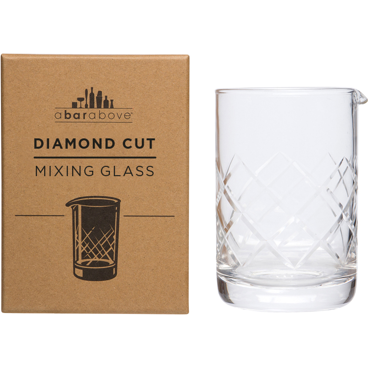 Diamond Cut Cocktail Mixing Glass