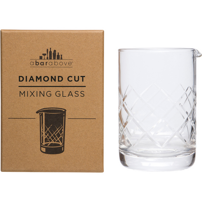 Diamond Cut Cocktail Mixing Glass