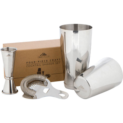 Stainless Steel Cocktail Shaker Set (4-Piece)