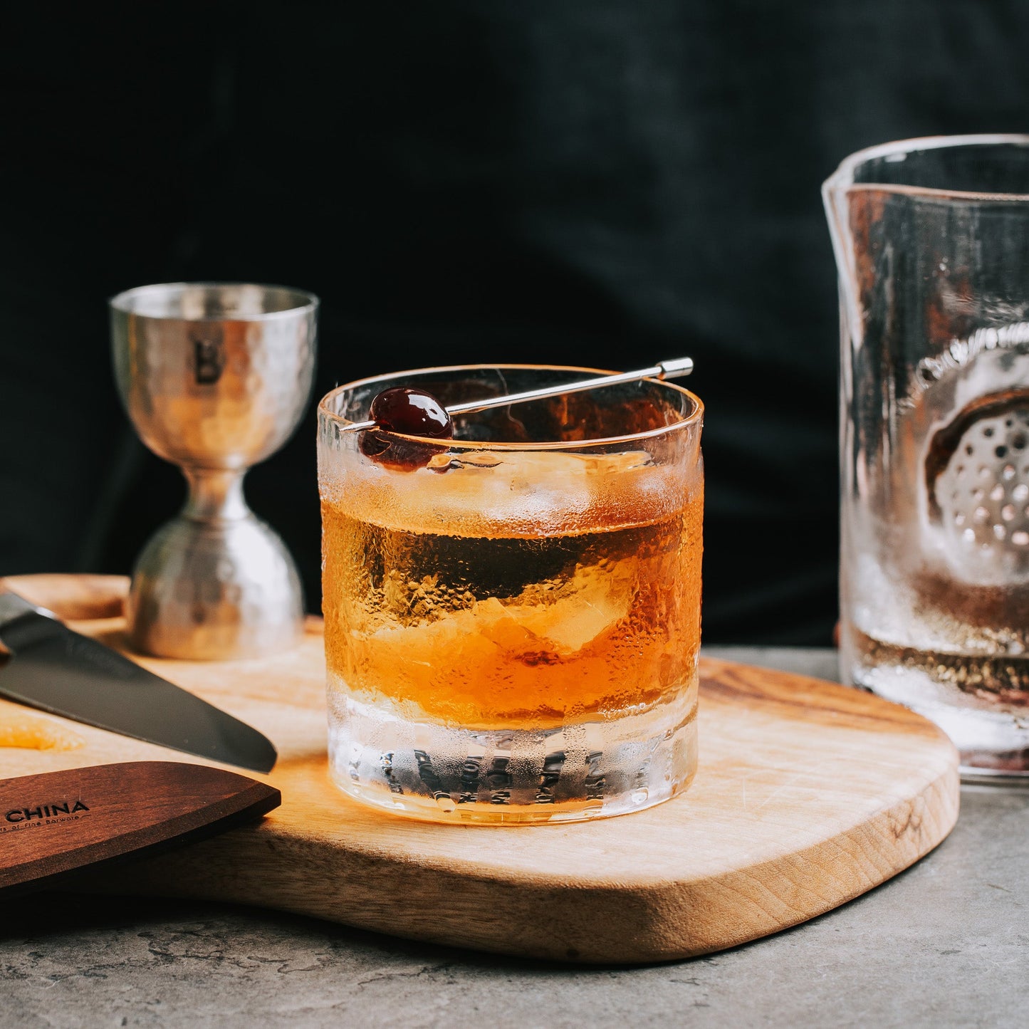 Handblown Crystal Rocks Glasses | Made in USA | Set of 2