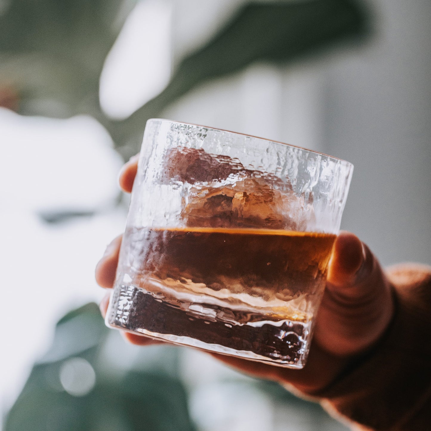 Handblown Crystal Rocks Glasses | Made in USA | Set of 2