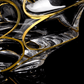 Gold Line Storm Japanese Crystal Whisky Glass