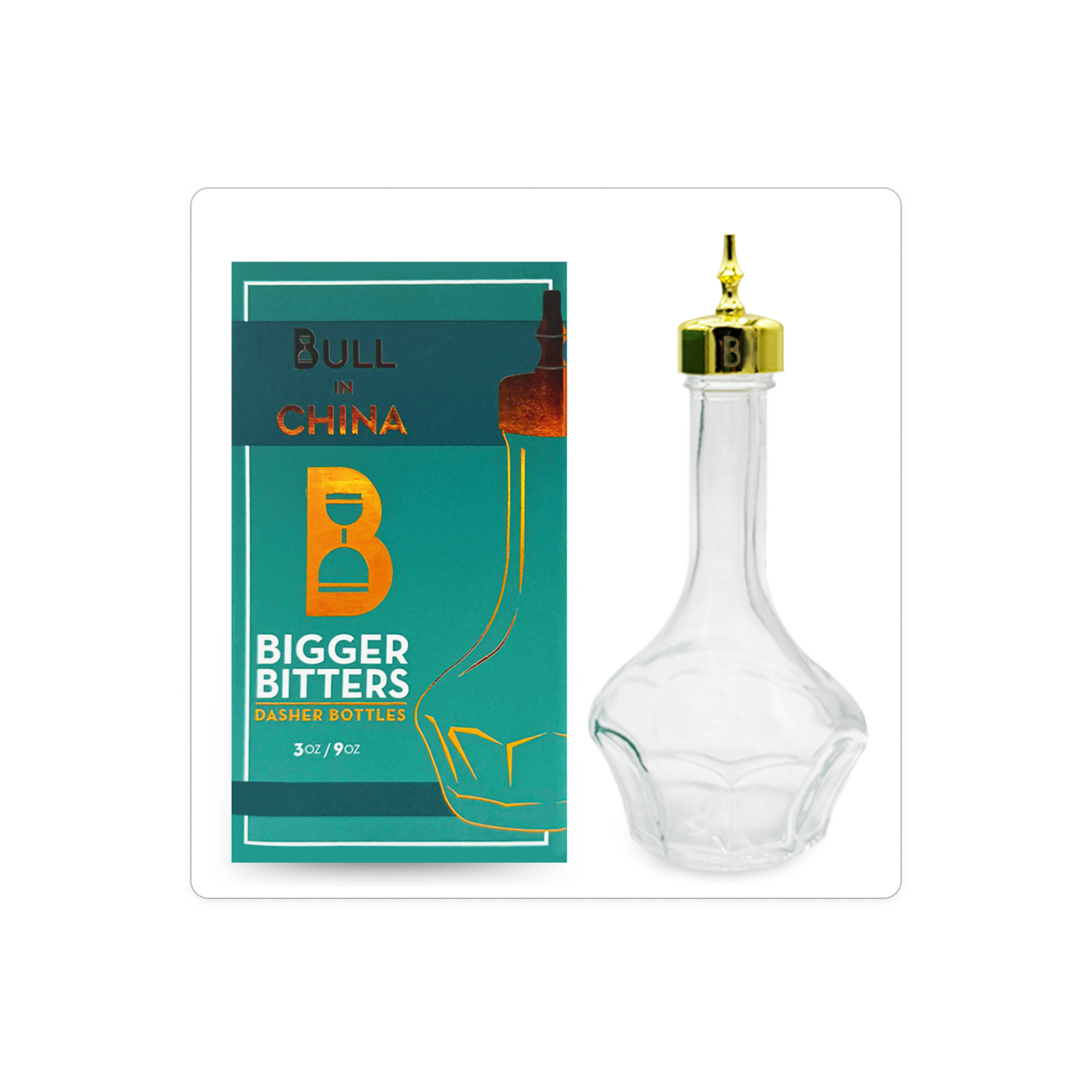 Bigger Bitters Bottles (3oz/90ml) | Precision Dasher | Leak-proof Cap