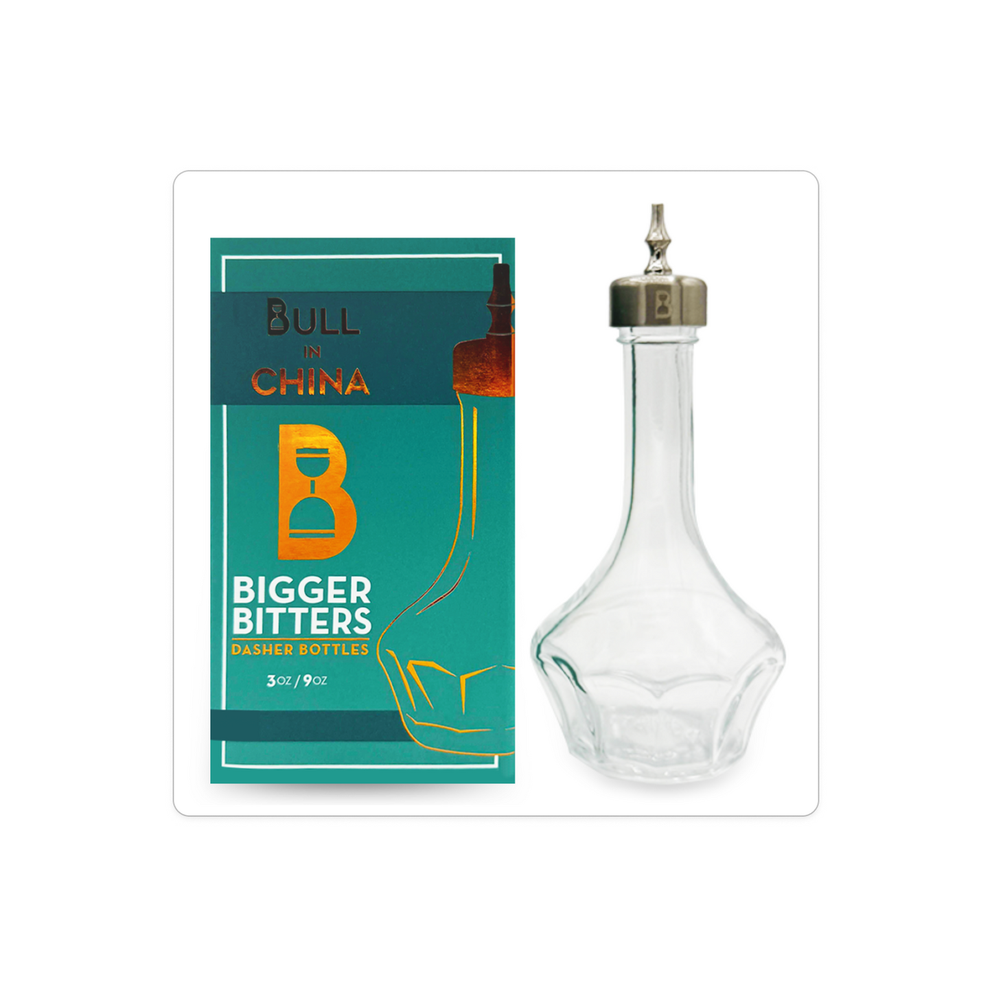 Bigger Bitters Bottles (3oz/90ml) | Precision Dasher | Leak-proof Cap