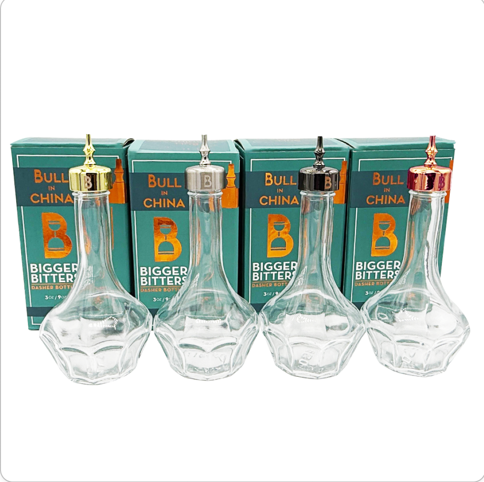 Bigger Bitters Bottles (3oz/90ml) | Precision Dasher | Leak-proof Cap
