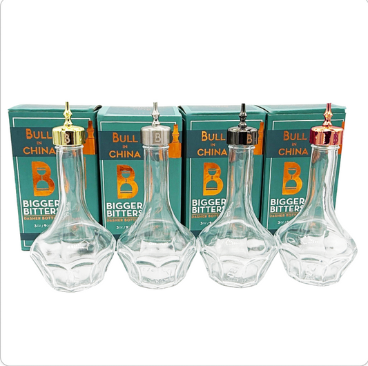 Bigger Bitters Bottles (3oz/90ml) | Precision Dasher | Leak-proof Cap